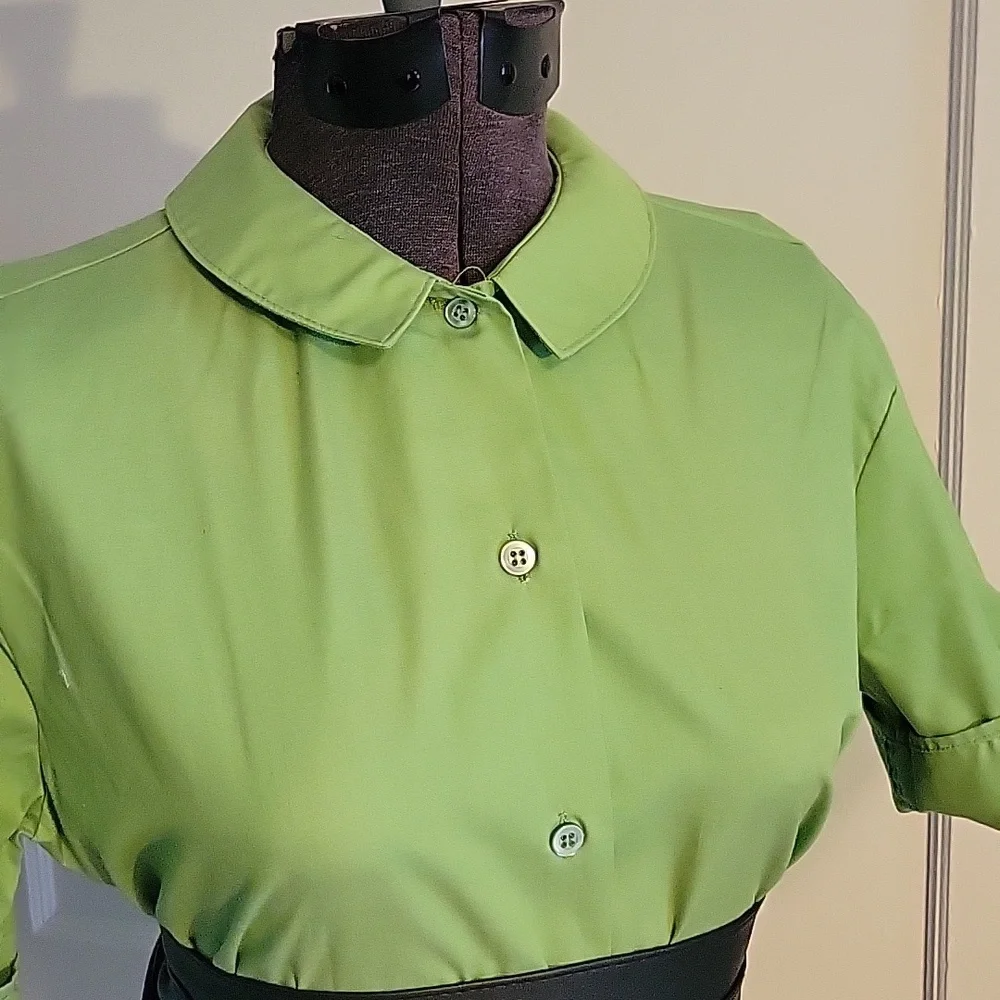 Vintage PermPress Green Top NWOT - Picture 6 of 15